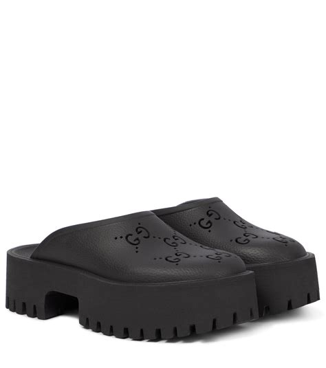 gucci clogs rubber women's|gucci black rubber sandals.